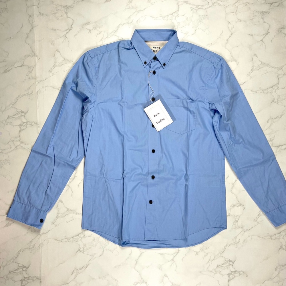 🔥60% OFF🔥 [SALE] Acne Studios Blue Cotton Poplin Shirt